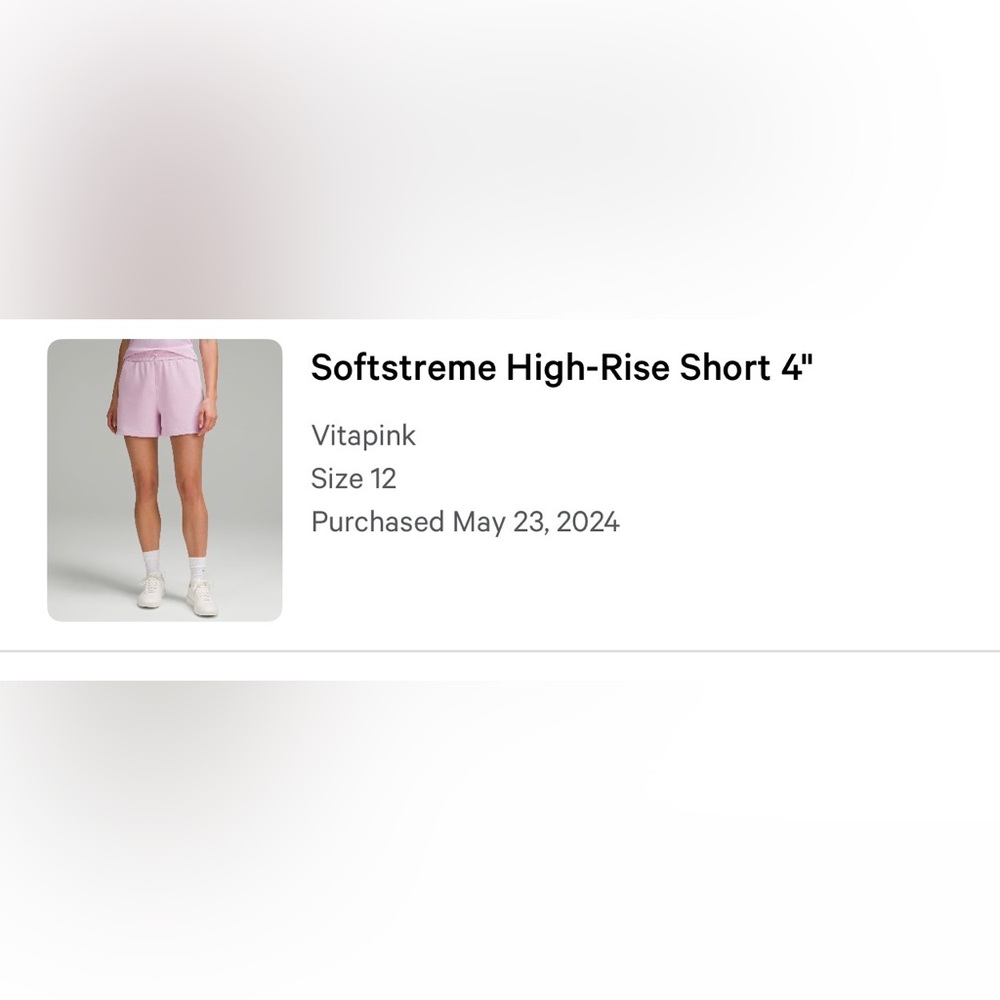 Lululemon Softstreme High Rise Short Vita Pink - Picture 5 of 5